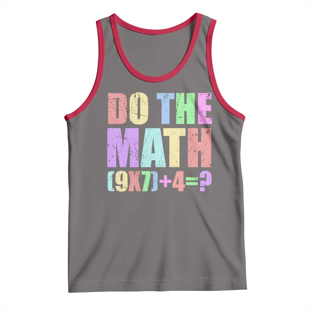 Funny Six Seven 6 7 Meme Teacher Tank Top Brainrot Girls Kids Teens TS10 Deep Heather Red Print Your Wear