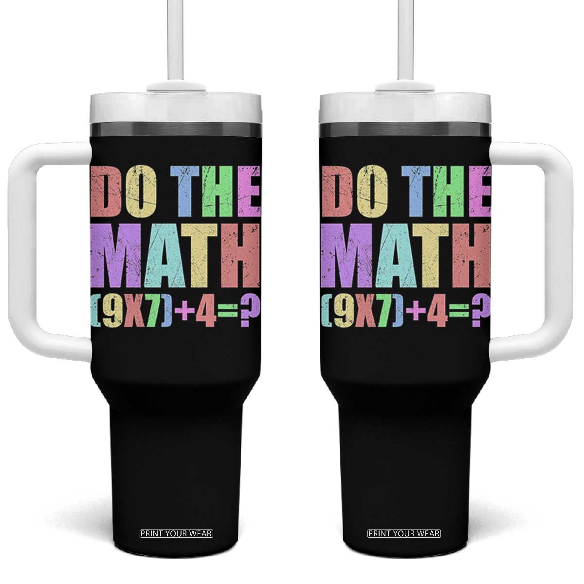 Funny Six Seven 6 7 Meme Teacher Tumbler With Handle Brainrot Girls Kids Teens TS10 One Size: 40 oz Black Print Your Wear
