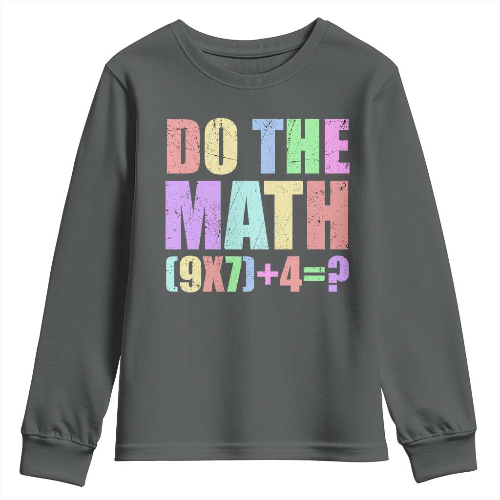 Funny Six Seven 6 7 Meme Teacher Youth Sweatshirt Brainrot Girls Kids Teens TS10 Dark Heather Print Your Wear