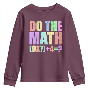 Funny Six Seven 6 7 Meme Teacher Youth Sweatshirt Brainrot Girls Kids Teens TS10 Maroon Print Your Wear