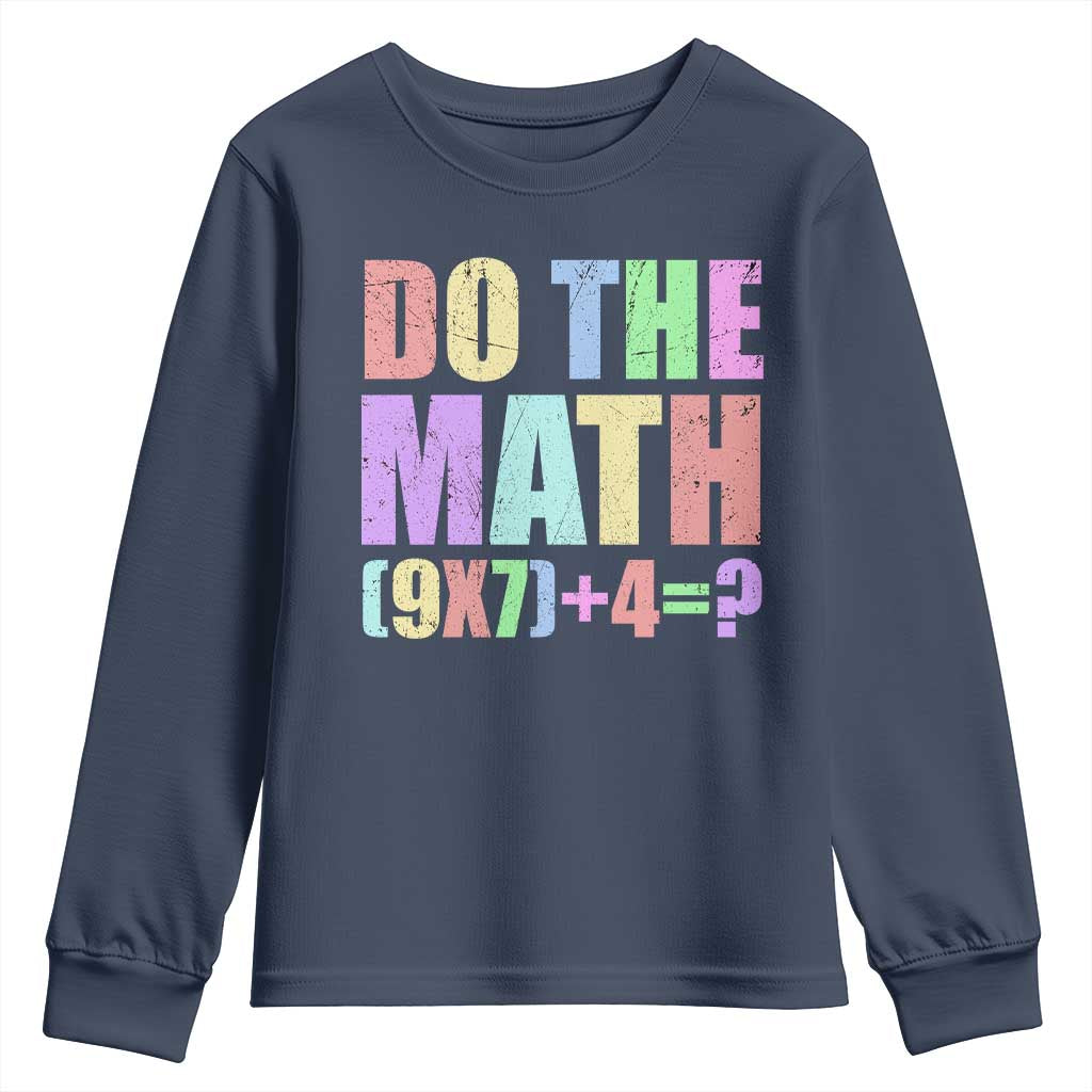 Funny Six Seven 6 7 Meme Teacher Youth Sweatshirt Brainrot Girls Kids Teens TS10 Navy Print Your Wear