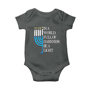 Happy Hanukkah Baby Onesie Jewish Video Game Gamer Hanukkah Chanukah TS10 Dark Heather Print Your Wear