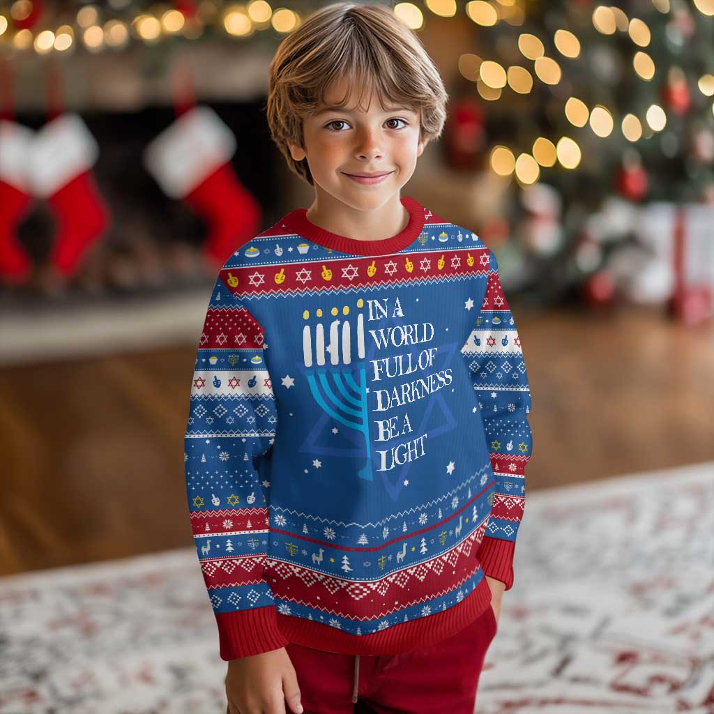 Happy Hanukkah Ugly Sweater Jewish Video Game Gamer Chanukah TS10 Blue Red Print Your Wear