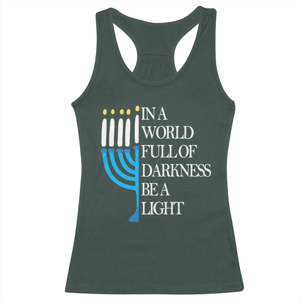 Happy Hanukkah Racerback Tank Top Jewish Video Game Gamer Hanukkah Chanukah TS10 Dark Forest Green Print Your Wear