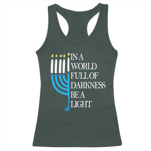 Happy Hanukkah Racerback Tank Top Jewish Video Game Gamer Hanukkah Chanukah TS10 Dark Forest Green Print Your Wear