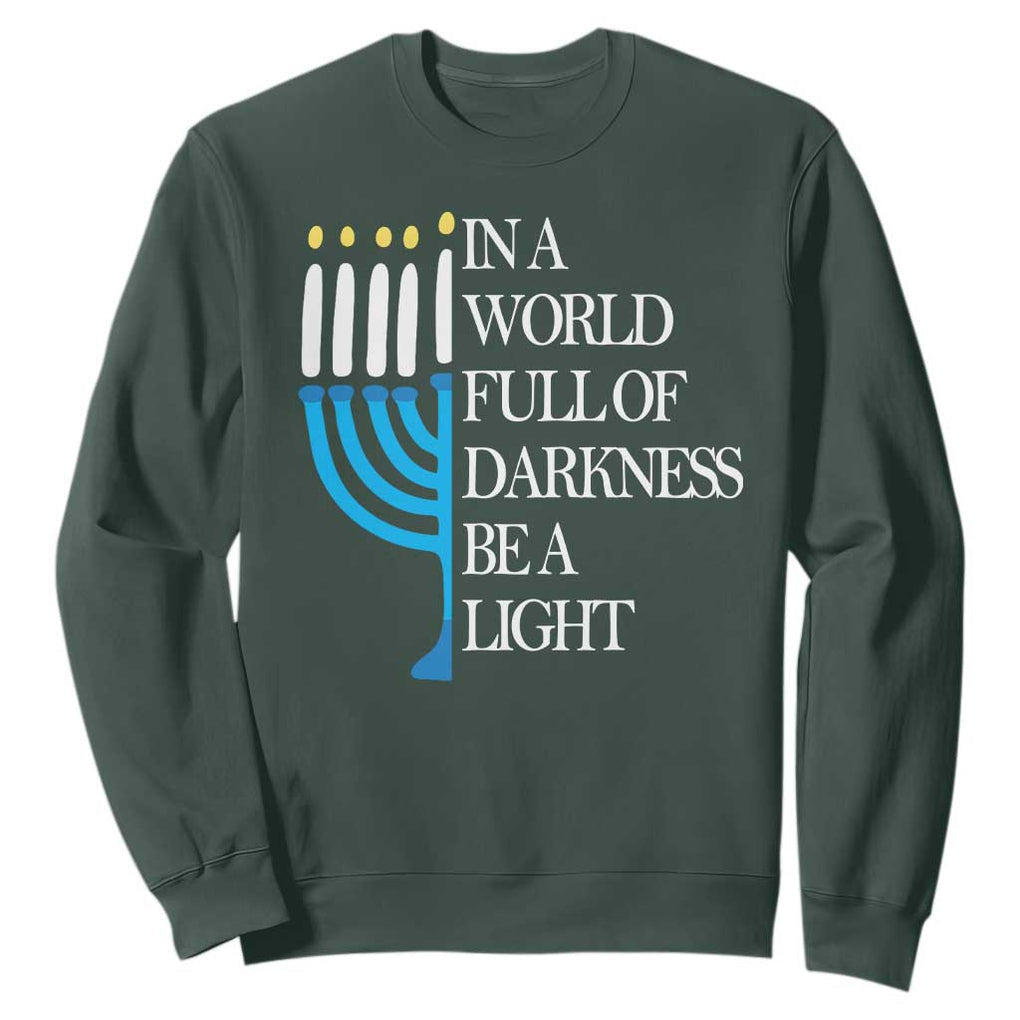 Happy Hanukkah Sweatshirt Jewish Video Game Gamer Hanukkah Chanukah TS10 Dark Forest Green Print Your Wear