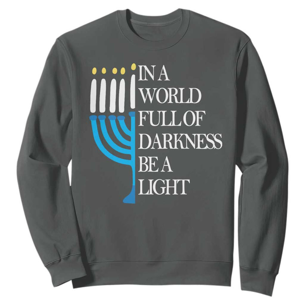 Happy Hanukkah Sweatshirt Jewish Video Game Gamer Hanukkah Chanukah TS10 Dark Heather Print Your Wear