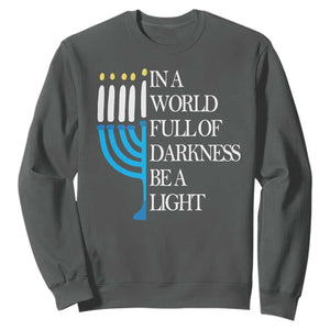 Happy Hanukkah Sweatshirt Jewish Video Game Gamer Hanukkah Chanukah TS10 Dark Heather Print Your Wear