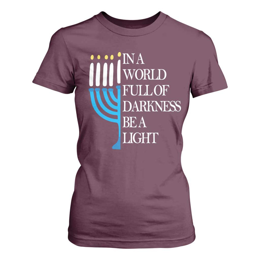 Happy Hanukkah T Shirt For Women Jewish Video Game Gamer Hanukkah Chanukah TS10 Maroon Print Your Wear