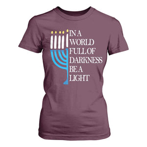 Happy Hanukkah T Shirt For Women Jewish Video Game Gamer Hanukkah Chanukah TS10 Maroon Print Your Wear