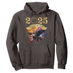 Trump Happy New Year 2025 Hoodie Support Trump Eagle USA President TS10 Dark Chocolate Print Your Wear
