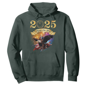 Trump Happy New Year 2025 Hoodie Support Trump Eagle USA President TS10 Dark Forest Green Print Your Wear