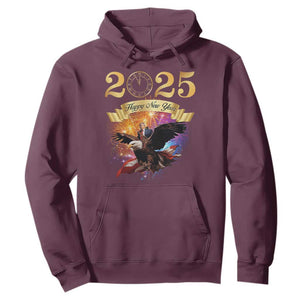 Trump Happy New Year 2025 Hoodie Support Trump Eagle USA President TS10 Maroon Print Your Wear