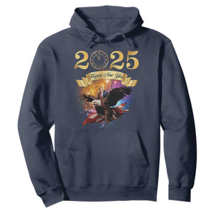 Trump Happy New Year 2025 Hoodie Support Trump Eagle USA President TS10 Navy Print Your Wear