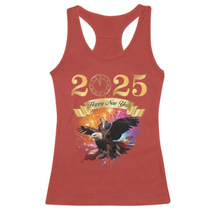 Trump Happy New Year 2025 Racerback Tank Top Support Trump Eagle USA President TS10 Red Print Your Wear