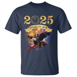 Trump Happy New Year 2025 T Shirt Support Trump Eagle USA President TS10 Navy Print Your Wear