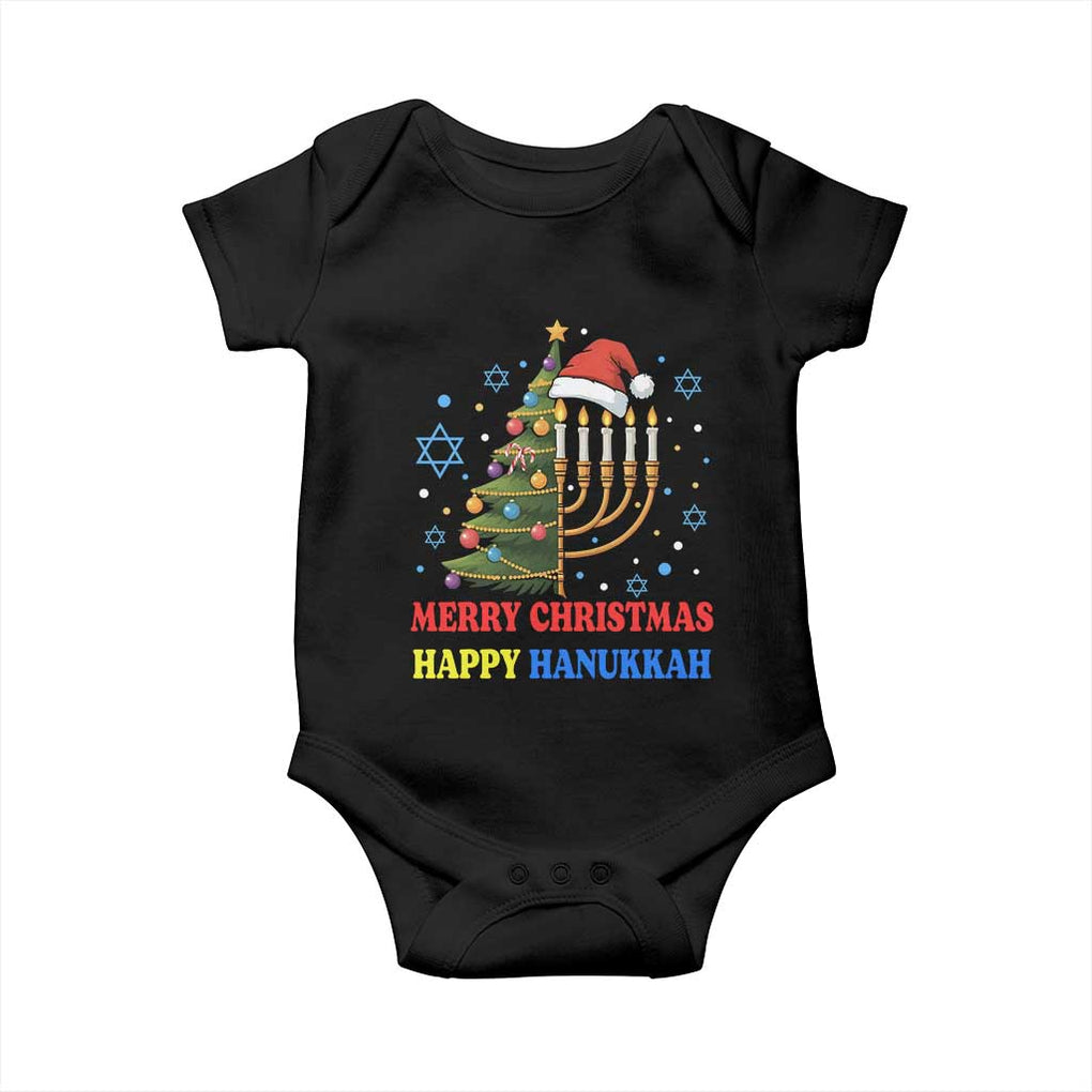 Merry Chrismukkah Happy Christmas Hanukkah Baby Onesie TS10 Black Print Your Wear