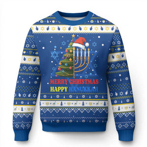 Merry Chrismukkah Happy Christmas Hanukkah Ugly Sweater TS10 Blue White Print Your Wear