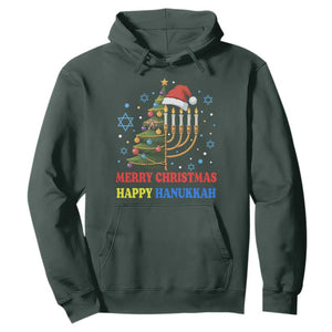 Merry Chrismukkah Happy Christmas Hanukkah Hoodie TS10 Dark Forest Green Print Your Wear