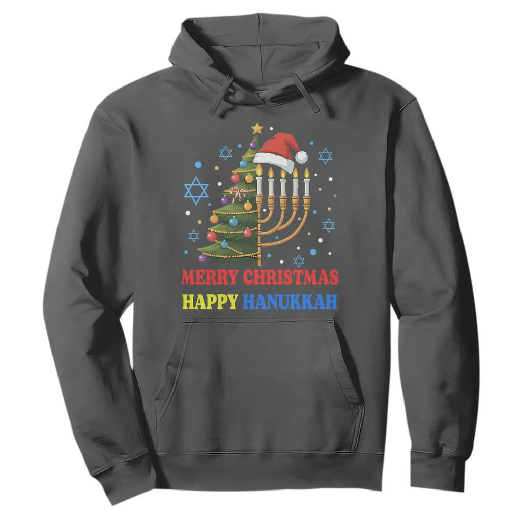 Merry Chrismukkah Happy Christmas Hanukkah Hoodie TS10 Dark Heather Print Your Wear