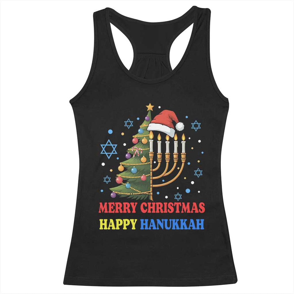 Merry Chrismukkah Happy Christmas Hanukkah Racerback Tank Top TS10 Black Print Your Wear