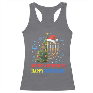Merry Chrismukkah Happy Christmas Hanukkah Racerback Tank Top TS10 Charcoal Print Your Wear
