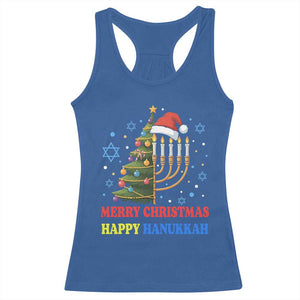 Merry Chrismukkah Happy Christmas Hanukkah Racerback Tank Top TS10 Royal Blue Print Your Wear