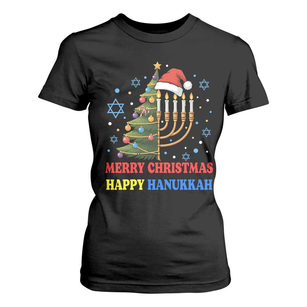 Merry Chrismukkah Happy Christmas Hanukkah T Shirt For Women TS10 Black Print Your Wear