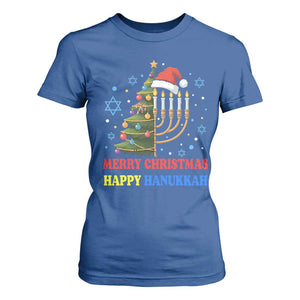 Merry Chrismukkah Happy Christmas Hanukkah T Shirt For Women TS10 Royal Blue Print Your Wear
