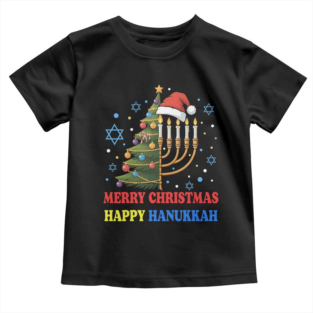 Merry Chrismukkah Happy Christmas Hanukkah Toddler T Shirt TS10 Black Print Your Wear