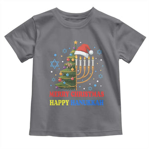 Merry Chrismukkah Happy Christmas Hanukkah Toddler T Shirt TS10 Charcoal Print Your Wear