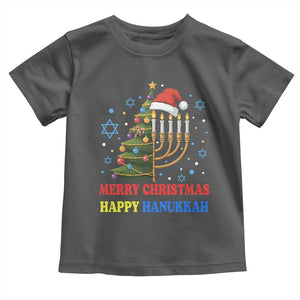 Merry Chrismukkah Happy Christmas Hanukkah Toddler T Shirt TS10 Dark Heather Print Your Wear