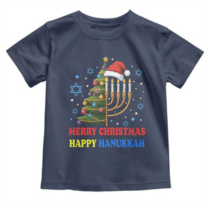 Merry Chrismukkah Happy Christmas Hanukkah Toddler T Shirt TS10 Navy Print Your Wear