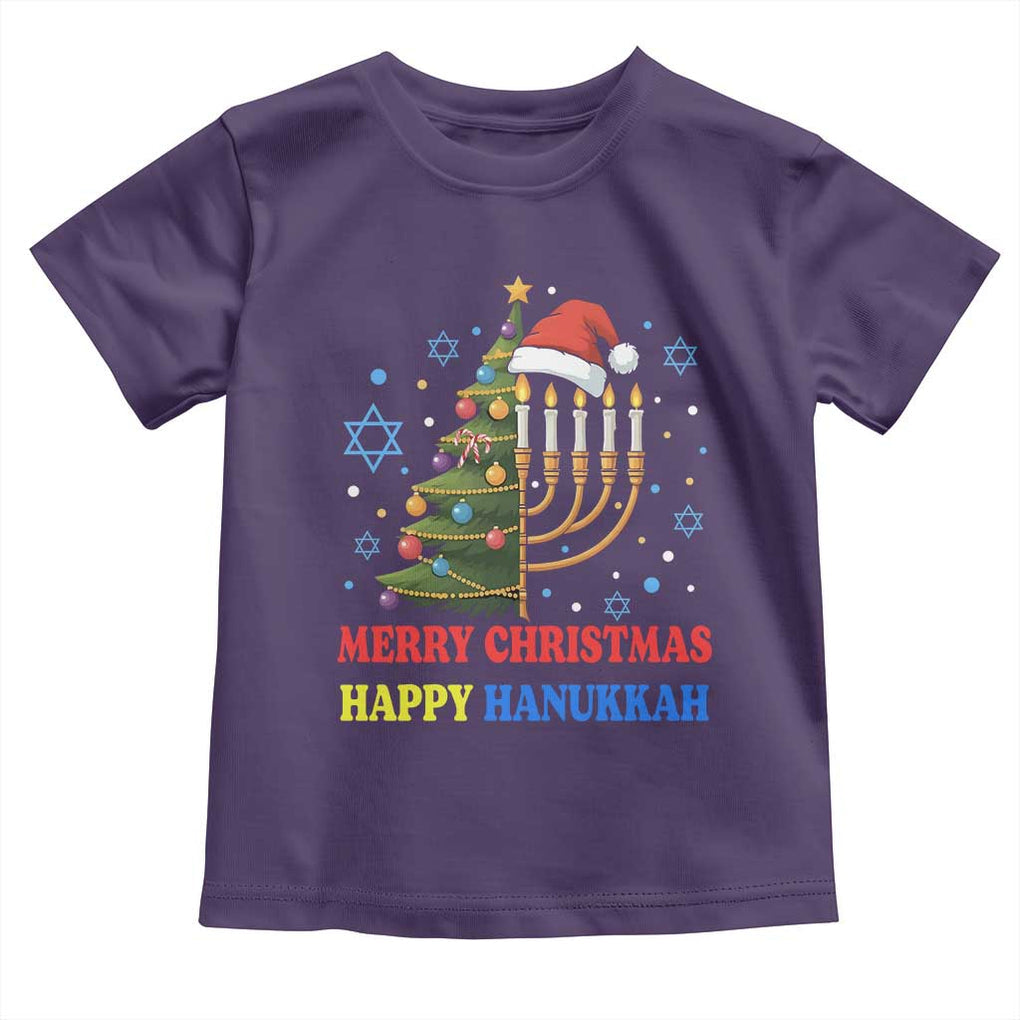 Merry Chrismukkah Happy Christmas Hanukkah Toddler T Shirt TS10 Purple Print Your Wear