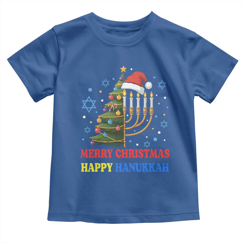 Merry Chrismukkah Happy Christmas Hanukkah Toddler T Shirt TS10 Royal Blue Print Your Wear