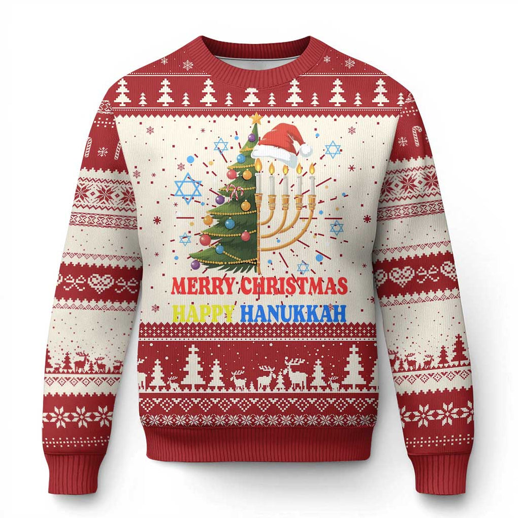 Merry Chrismukkah Happy Xmas Hanukkah Ugly Christmas Sweater TS10 Red Print Your Wear