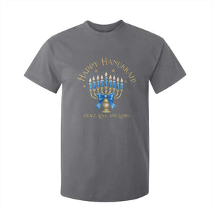 Happy Hanukkah T Shirt For Kid Jewish Menorah Coquette Bow TS10 Charcoal Print Your Wear