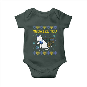 Happy Hanukkah Baby Onesie Menorah Meowzel Tov Ugly Hanukkah TS10 Print Your Wear