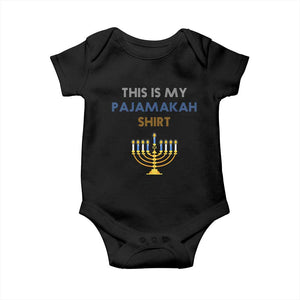 Funny Hanukkah Pajama Baby Onesie This is My Pajamakah Gift TS10 Black Print Your Wear
