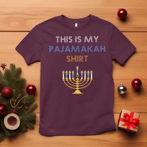 Funny Hanukkah Pajama T Shirt This is My Pajamakah Gift TS10 Maroon Print Your Wear