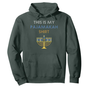 Funny Hanukkah Pajama Hoodie This is My Pajamakah Gift TS10 Dark Forest Green Print Your Wear