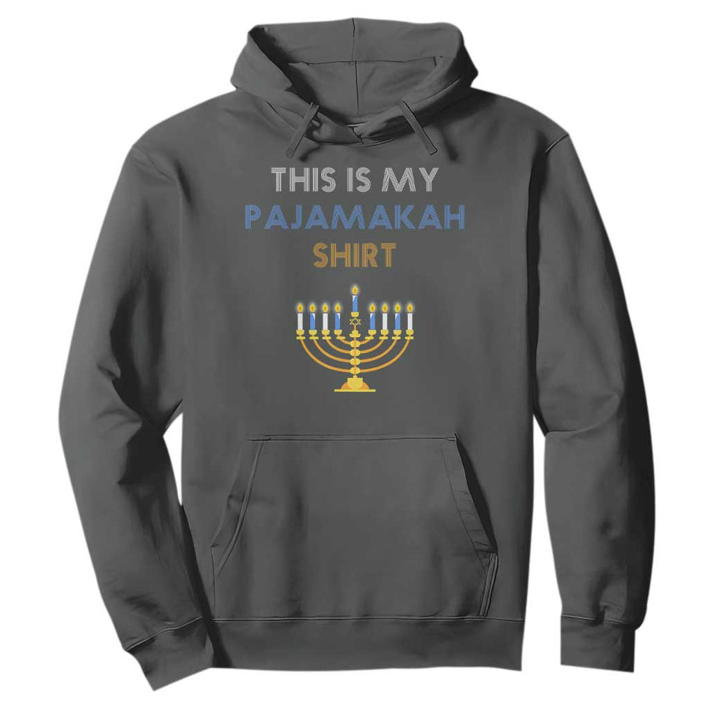 Funny Hanukkah Pajama Hoodie This is My Pajamakah Gift TS10 Dark Heather Print Your Wear