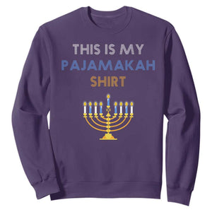 Funny Hanukkah Pajama Sweatshirt This is My Pajamakah Gift TS10 Purple Print Your Wear