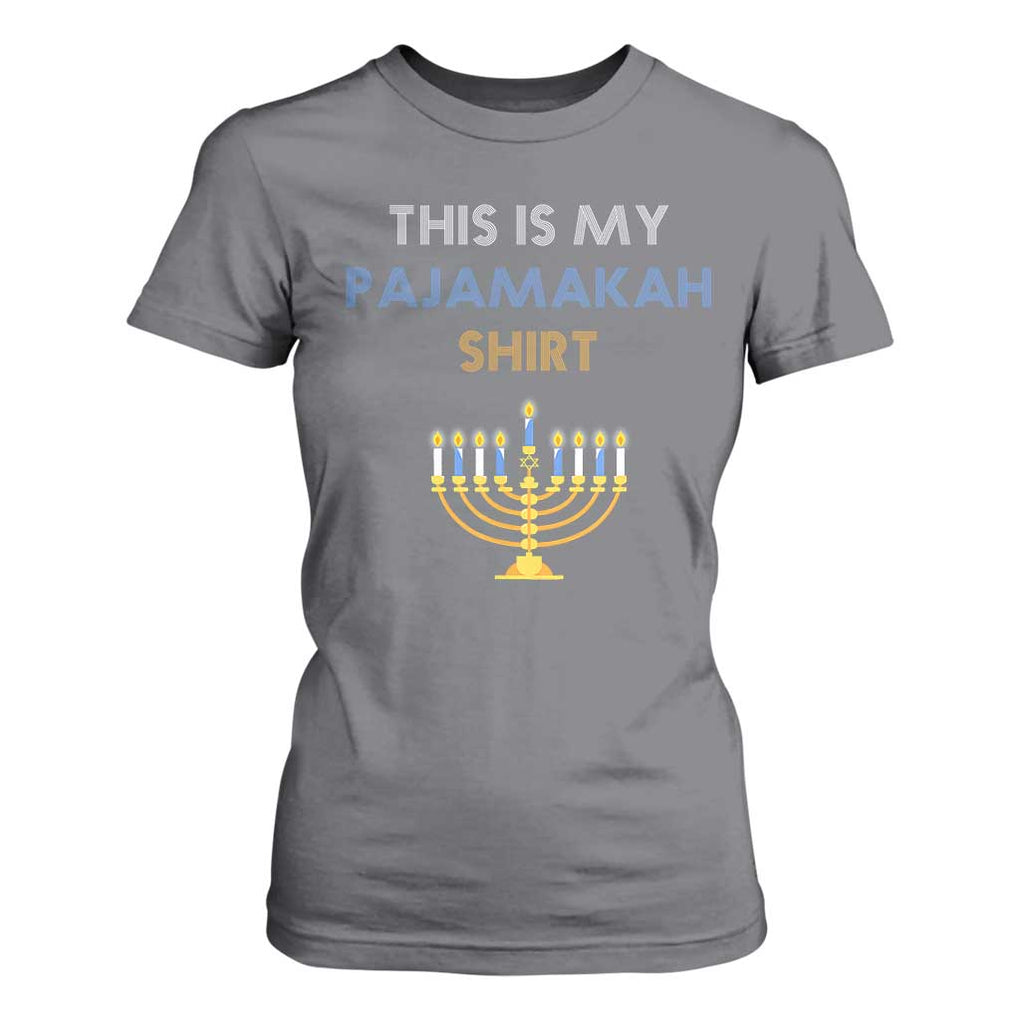 Funny Hanukkah Pajama T Shirt For Women This is My Pajamakah Gift TS10 Charcoal Print Your Wear