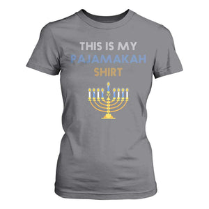 Funny Hanukkah Pajama T Shirt For Women This is My Pajamakah Gift TS10 Charcoal Print Your Wear