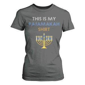 Funny Hanukkah Pajama T Shirt For Women This is My Pajamakah Gift TS10 Dark Heather Print Your Wear