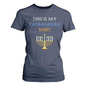 Funny Hanukkah Pajama T Shirt For Women This is My Pajamakah Gift TS10 Navy Print Your Wear