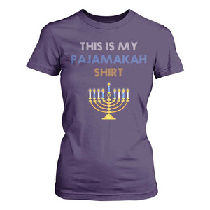 Funny Hanukkah Pajama T Shirt For Women This is My Pajamakah Gift TS10 Purple Print Your Wear