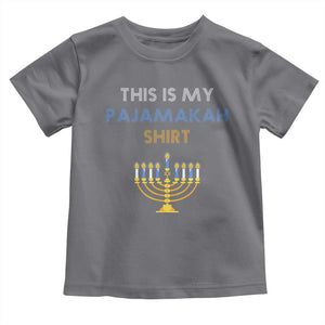 Funny Hanukkah Pajama Toddler T Shirt This is My Pajamakah Gift TS10 Charcoal Print Your Wear