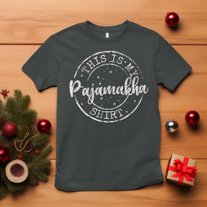 Funny Hanukkah T Shirt This is My Pajamakah Pajama Gift TS10 Dark Heather Print Your Wear